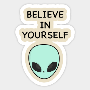 Cool Alien T-Shirt Sticker